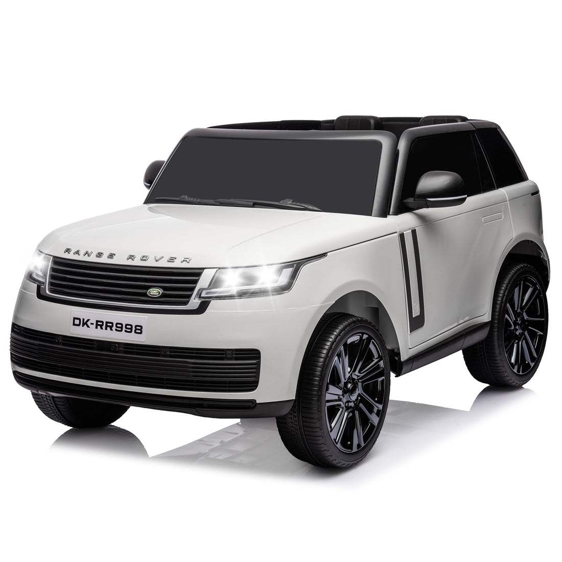 GARVEE 24V Land Rover Ride-On Car: 2-Seater, MP3, 3 Speeds, Remote Control, LED, 4-Wheel Suspension, 52"x32"x24" - White