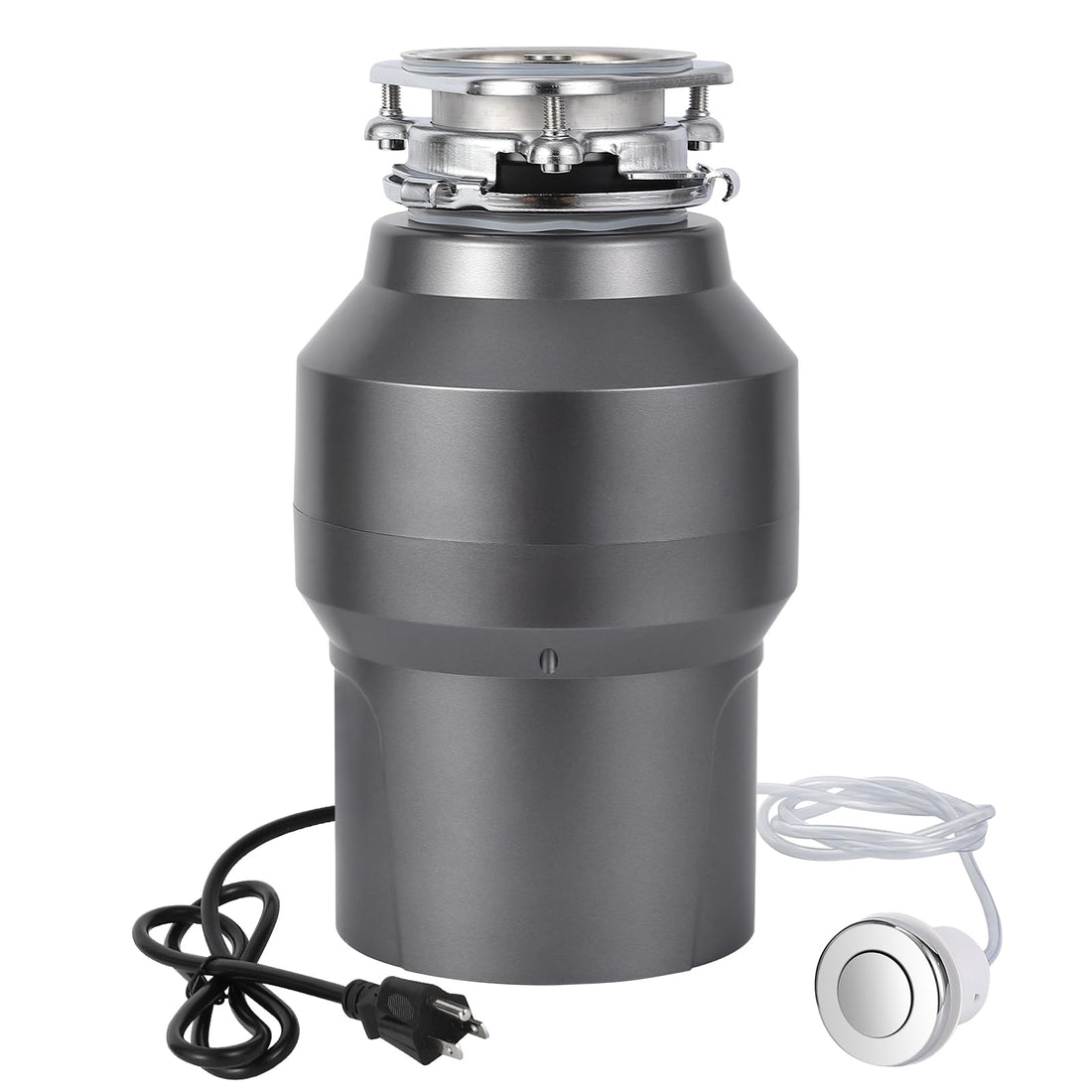 GARVEE 1/2 HP Garbage Disposal, Sink Garbage Disposal With Air Switch, Continuous Feed Food Waste Disposer Cleaner With 14 In Power Cord, 380W 3500r/Min,Rose Gold