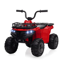 GARVEE 12V Kids Ride On Electric ATV, Ride Car Toy with Bluetooth Audio,High/Low Speed, LED Headlights, Battery Indicator & Radio Orange - Red