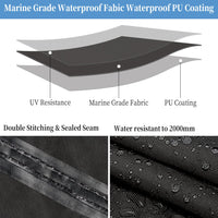 300D 17ft-19ft Waterproof Trailerable Marine Grade Polyster Canvas Fits V-Hull, Heavy Duty Boat Cover, Tri-Hull Fishing Boat, Runabout, SKi Boat,Bass Boat Covers 17 19ft