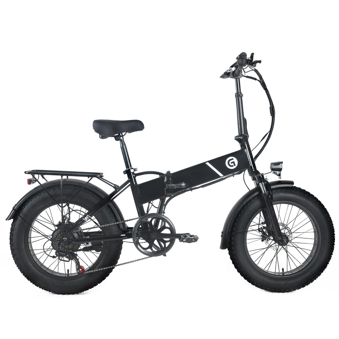 GARVEE 20" x 4.0 Fat Tires Folding Electric Bike for Adults, 48V Removable Lithium Battery 750W Peak Power E-Bike, Large LCD Display, 6 Levels of Pedal Assist for Commuting and Riding