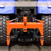 Garvee 3 Point Quick Hitch to Category 1 and 2 Tractors，3000 LBS Lifting Capacity Tractor Quick Hitch Between Lower Arms Attachments Quick Hitch with 2 Receivers,Orange