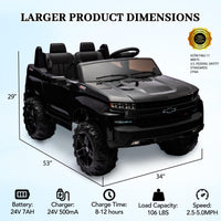 24V 2-Seater Baby Car Truck Licensed Chevrolet Silverado Ride On - GARVEE